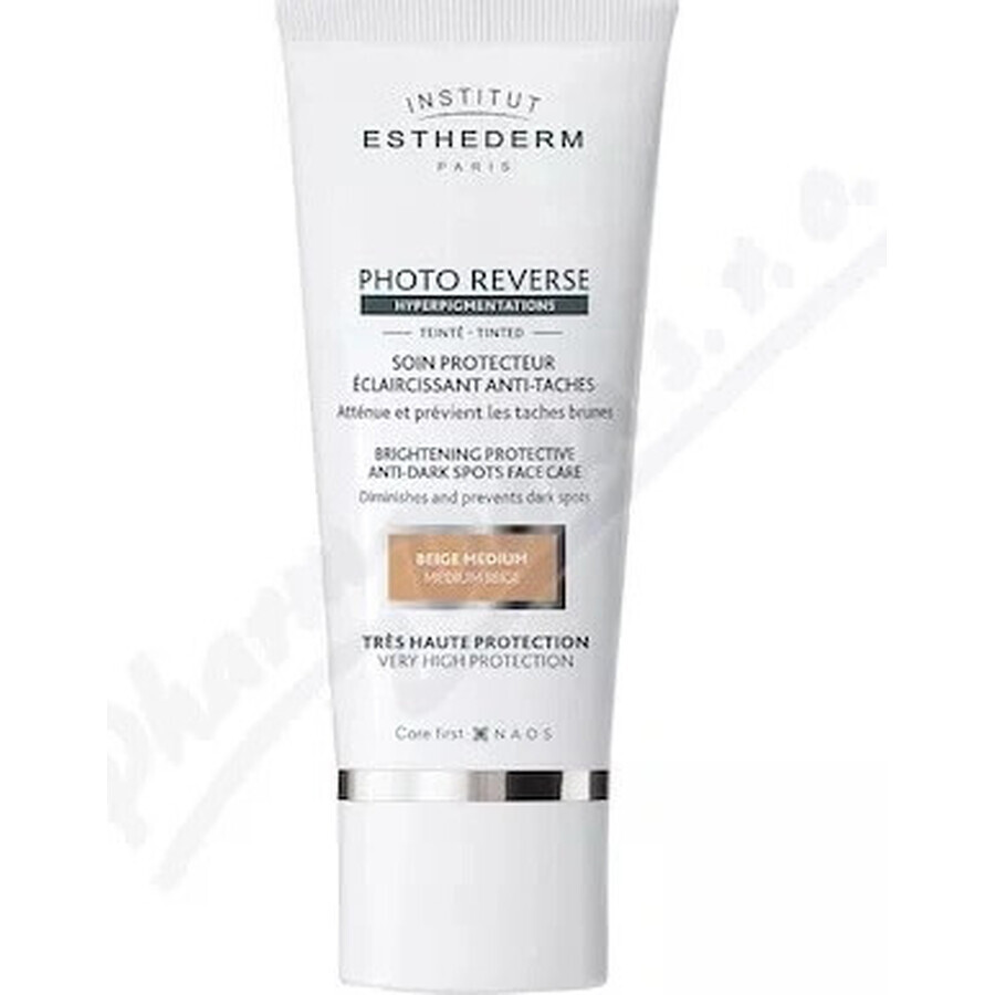 INSTITUT ESTHEDERM PHOTO REVERSE Farbige Creme mit Schutz vor Pigmentflecken SPF 50+ (mittelbeige) 50 ml 1×1 St., Creme