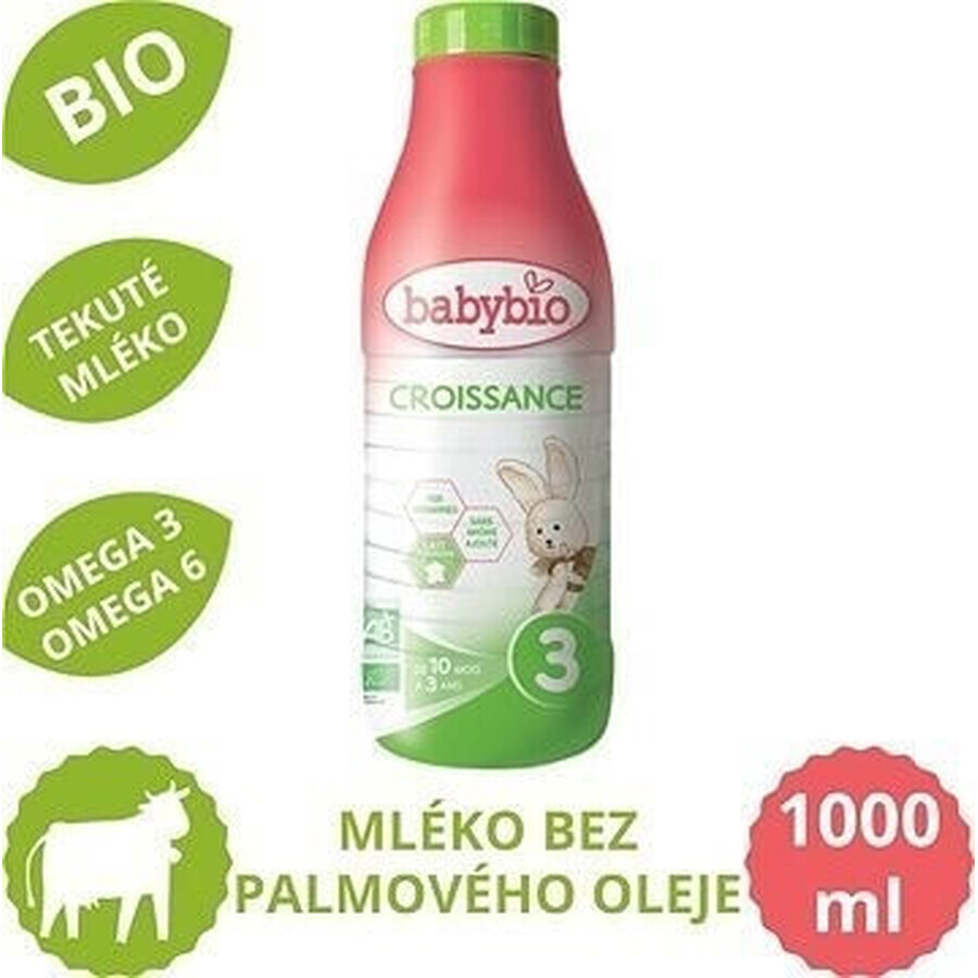 BABYBIO Croissance 3 flüssige Bio-Babymilch (1 Liter) 1×1 l