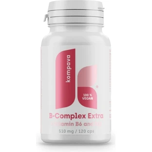 kompava B-complex Extra + B6, B12 1x120 cps, food supplement