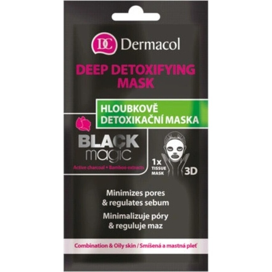 Dermacol Black Magic Textile Detoxifying Mask 1×1 piece, skin detoxification