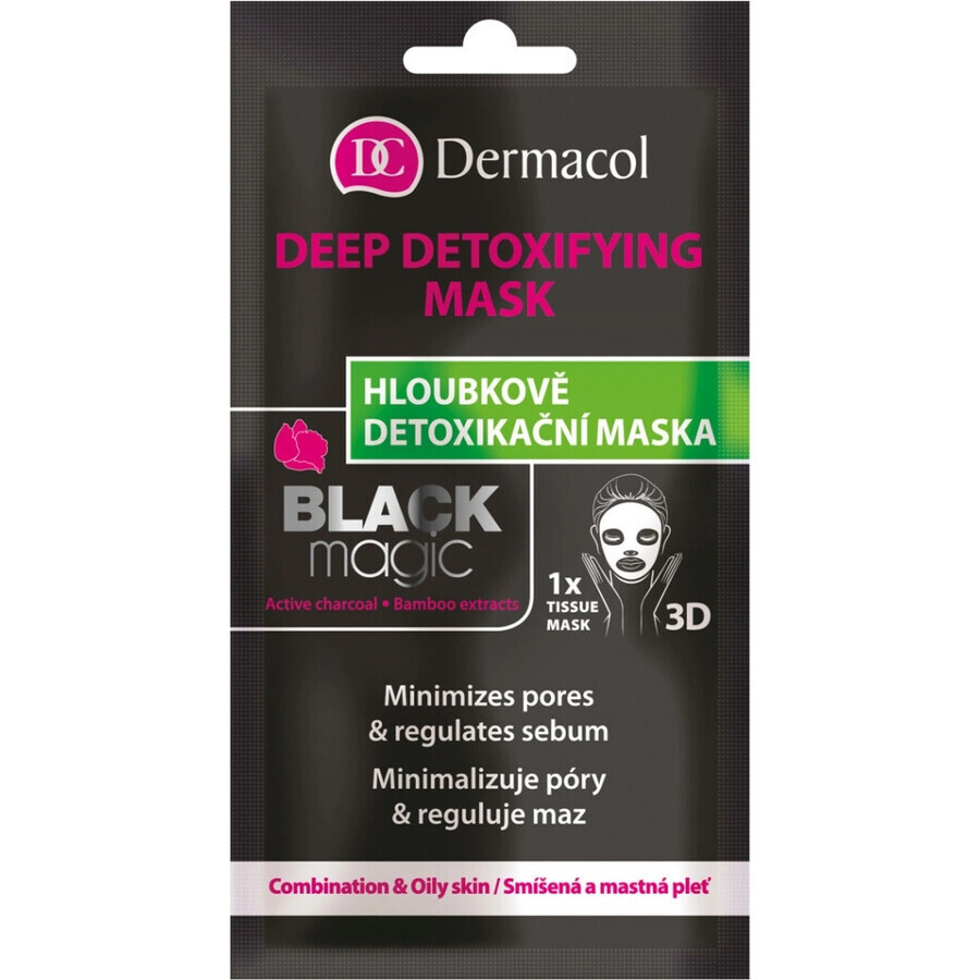 Dermacol Black Magic Textile Detoxifying Mask 1×1 piece, skin detoxification