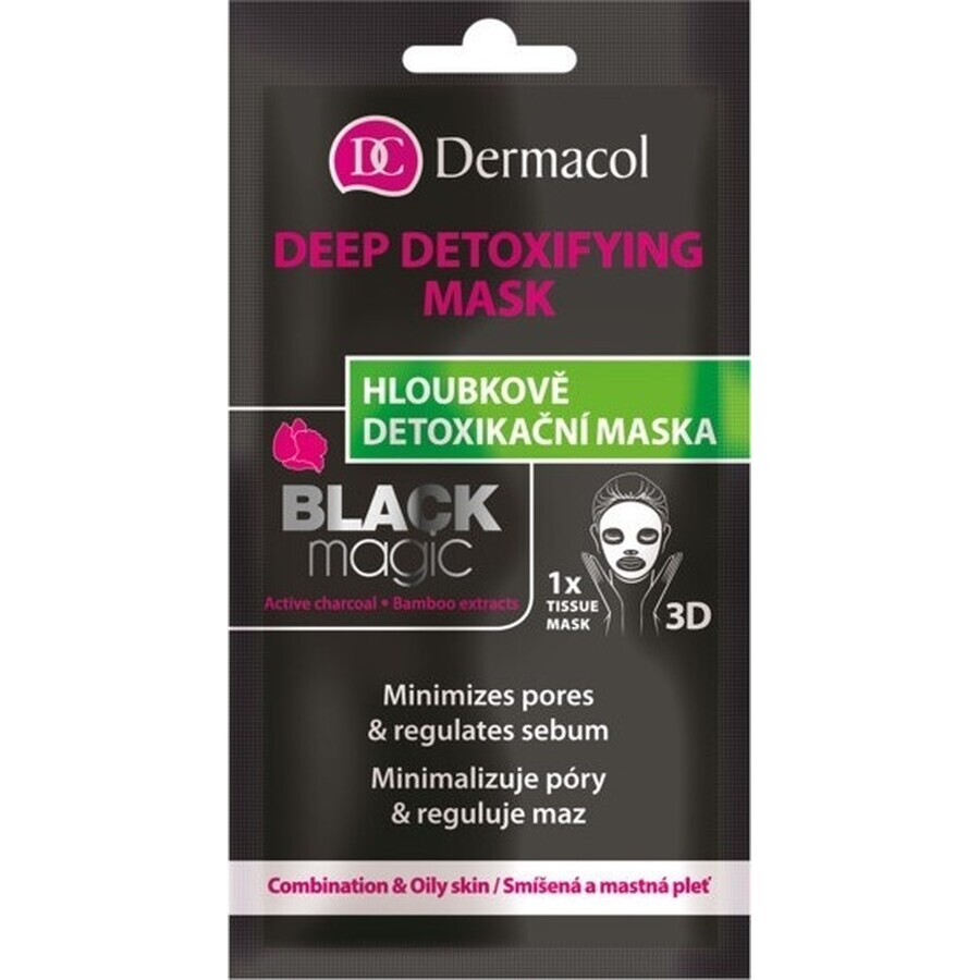 Dermacol Black Magic Textile Detoxifying Mask 1×1 piece, skin detoxification