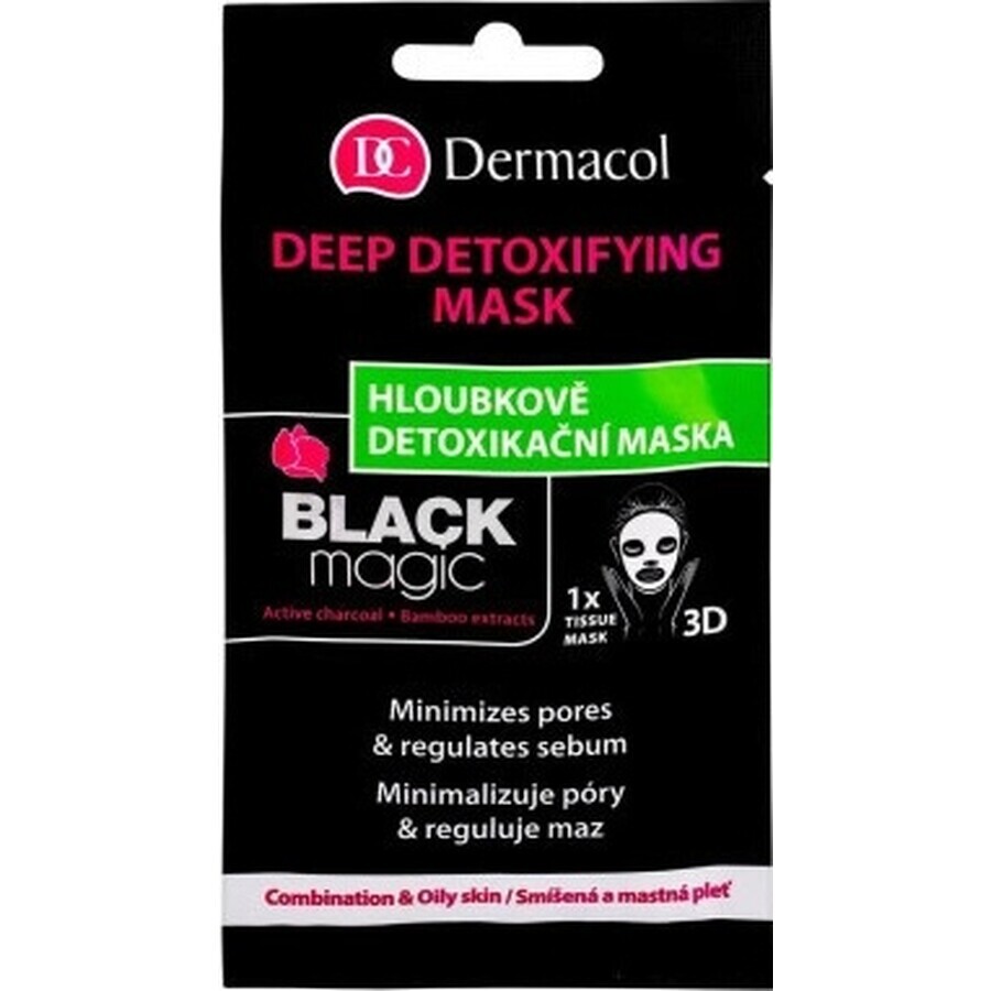 Dermacol Black Magic Textile Detoxifying Mask 1×1 piece, skin detoxification