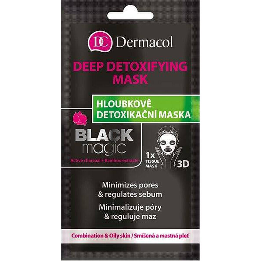 Dermacol Black Magic Textile Detoxifying Mask 1×1 piece, skin detoxification