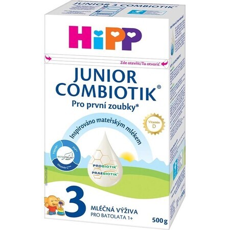 HiPP 3 Junior Combiotik® 1×500 g, latte per bambini del Regno Unito. 1 anno