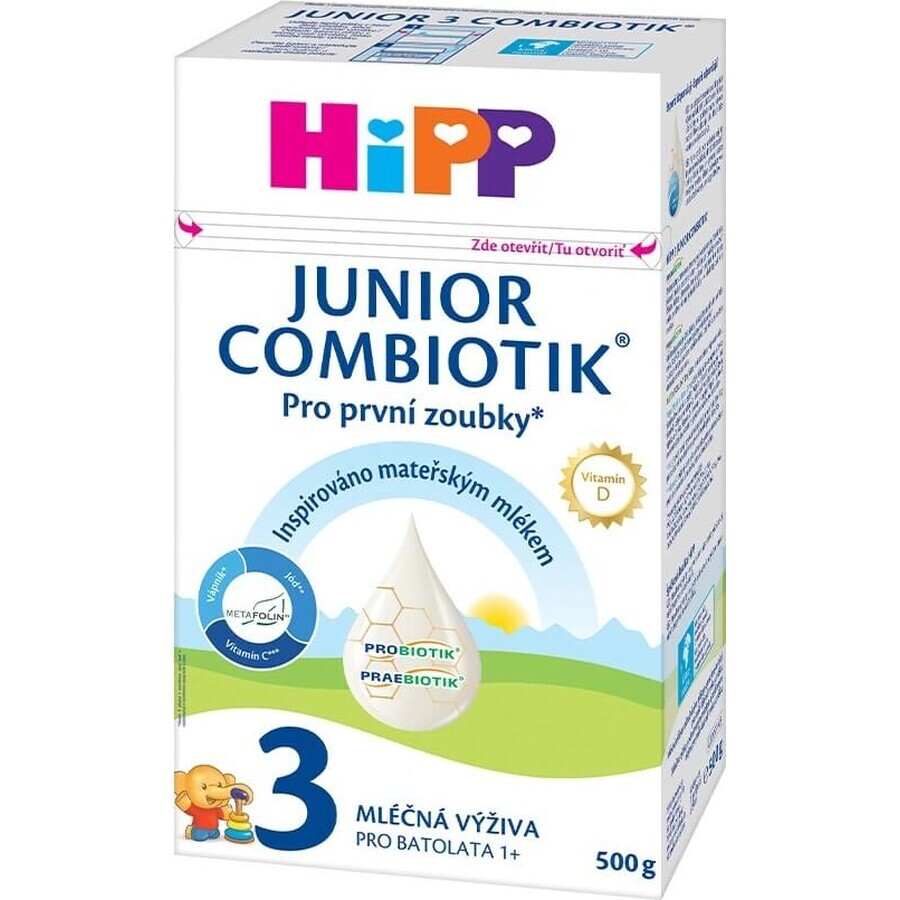 HiPP 3 Junior Combiotik® 1×500 g, latte per bambini del Regno Unito. 1 anno