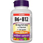 WEBBER NATURALS Vitamin B6+B12+Folic Acid 1×120 cps, food supplement