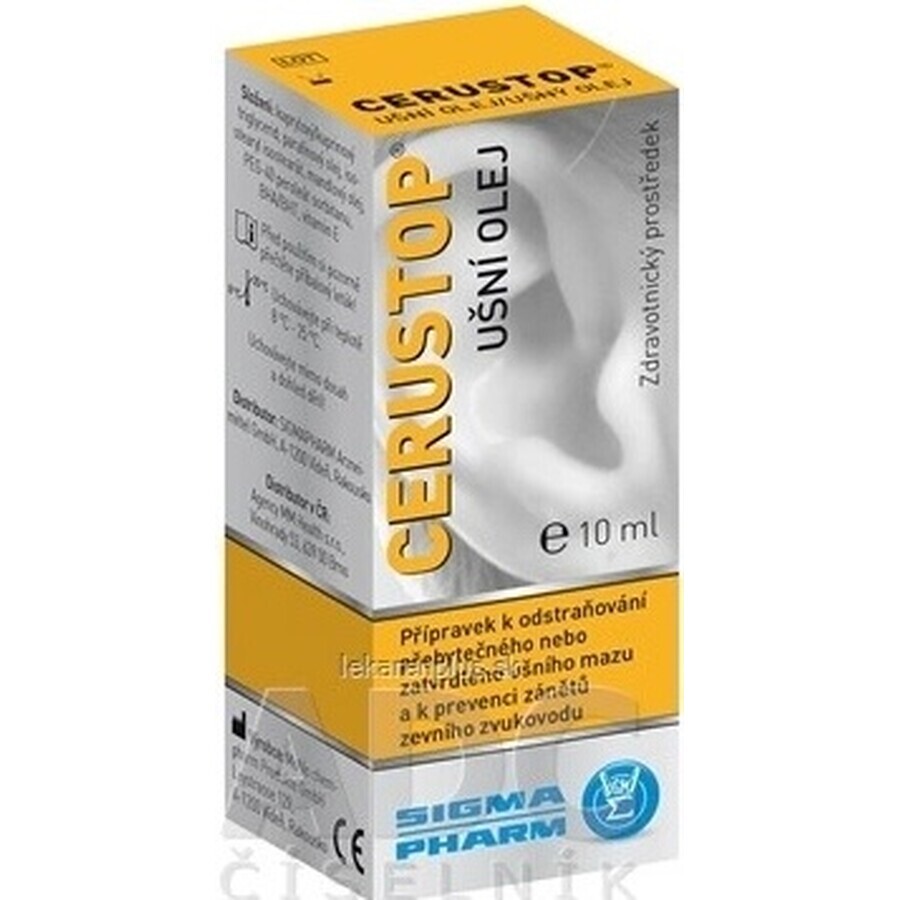 Cerustop aceite ótico 1×10 ml, aceite oral