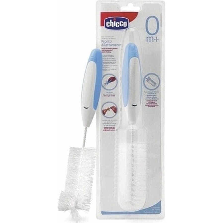 CHICCO Cepillo para biberones y chupetes 1×1 ud, para todo tipo de biberones