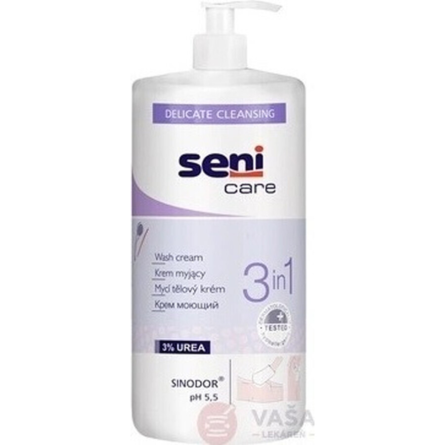 Seni Care Emulsión lavante 3 en 1 3% urea, 1x1000 ml