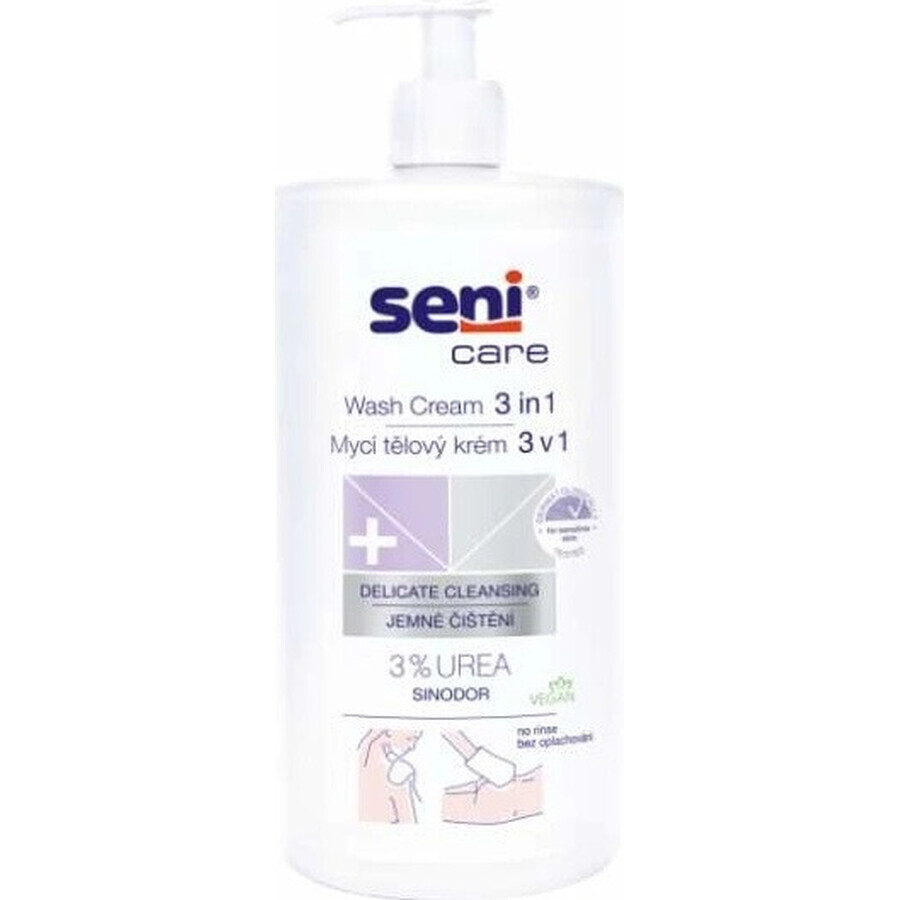 Seni Care Emulsión lavante 3 en 1 3% urea, 1x1000 ml