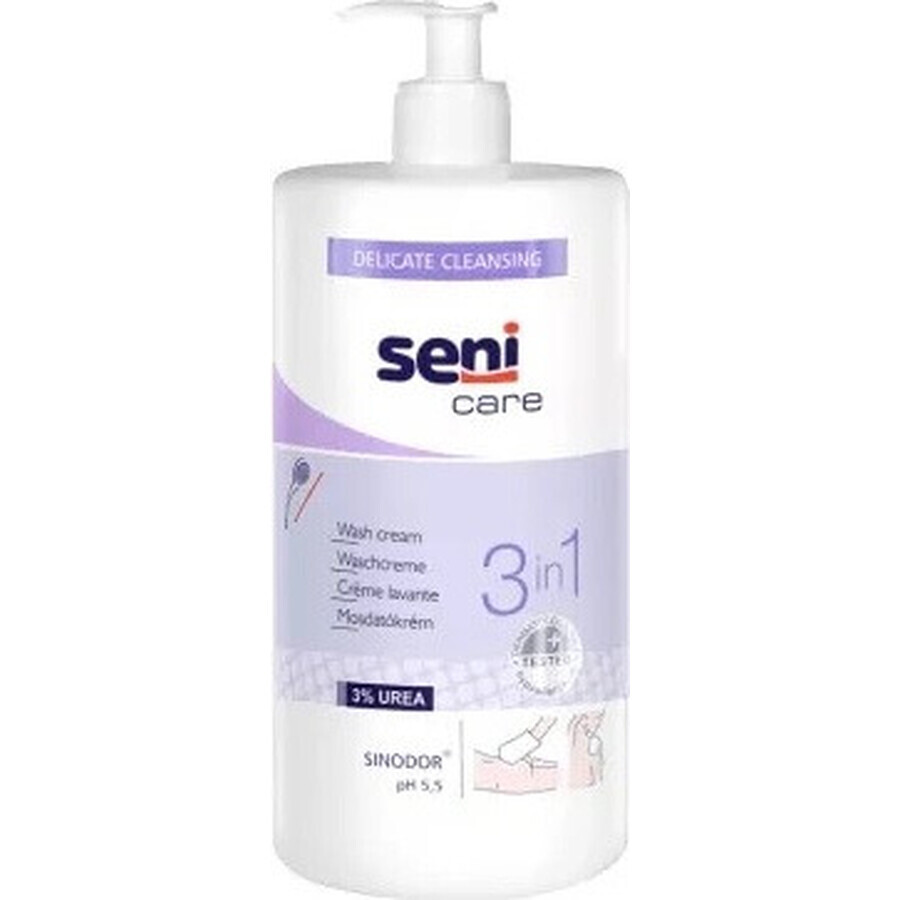 Seni Care Emulsión lavante 3 en 1 3% urea, 1x1000 ml