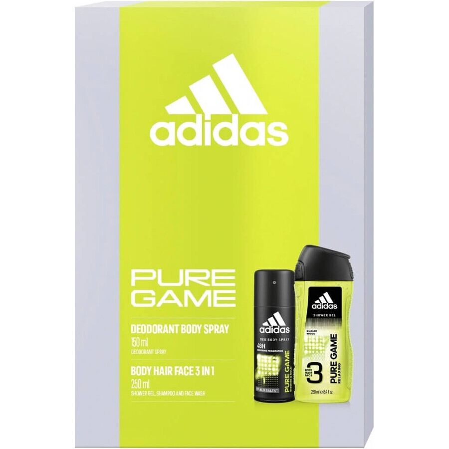 ADIDAS PURE GAME DEO S 150ML+SPR GEL 250ML 1SET 1×1 pcs, set