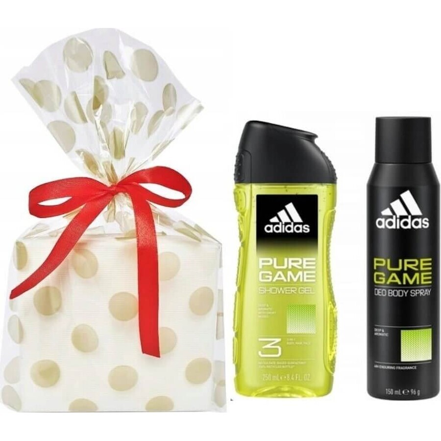 ADIDAS PURE GAME DEO S 150ML+SPR GEL 250ML 1SET 1×1 pcs, set