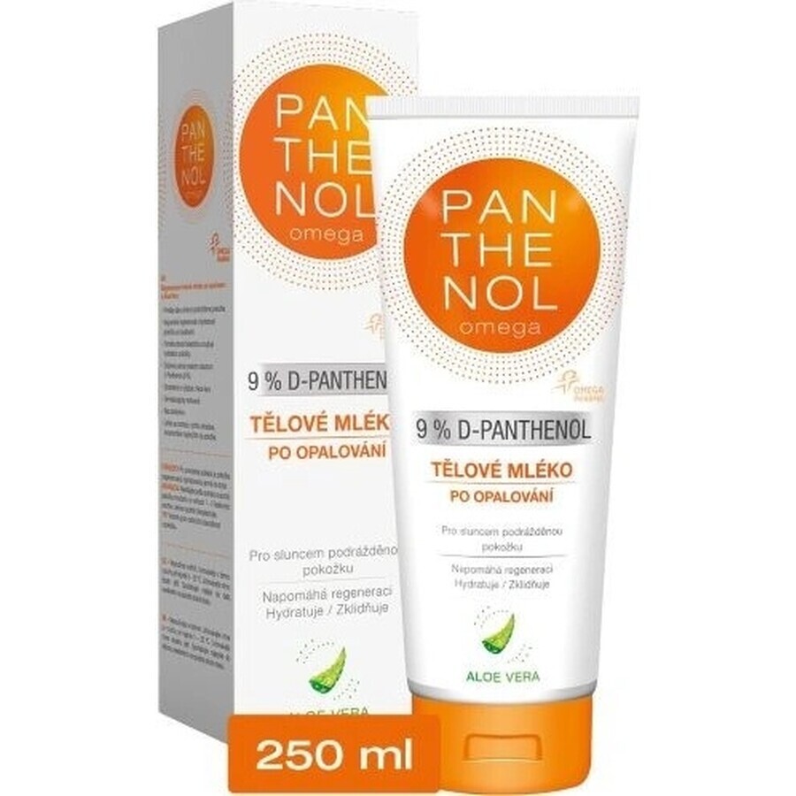 omega PANTHENOL 9% ALOE VERA 1×250 ml, after sun bodylotion