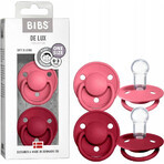 BIBS De Lux coral/ruby 1×2 pcs, one size