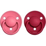 BIBS De Lux coral/ruby 1×2 pcs, one size