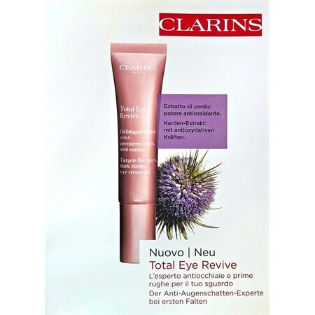 Clarins Total Eye Revive Crème Gel 1×15 ml, oogcontourcrème gel