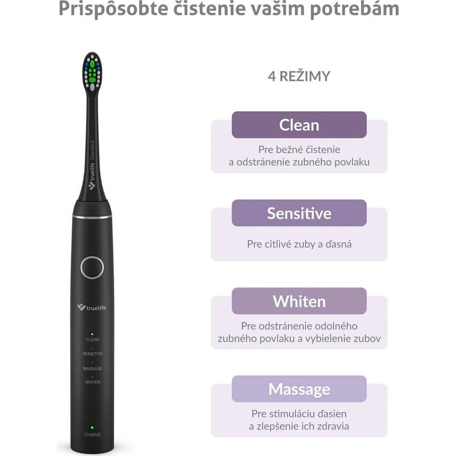 TrueLife SonicBrush Compact zwart 1×1 stuk, sonische tandenborstel