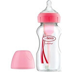 Dr.BROWN'S BABY FOTTLE OPTIONS+ 270 ml 1×1 st, met wijde hals, 0M+, antikoliek, glas, wit