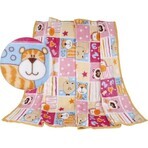 Baby blanket ELLA 1003/119 N 100x155cm patchwork pink 1×1 pc, baby blanket