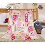 Baby blanket ELLA 1003/119 N 100x155cm patchwork pink 1×1 pc, baby blanket