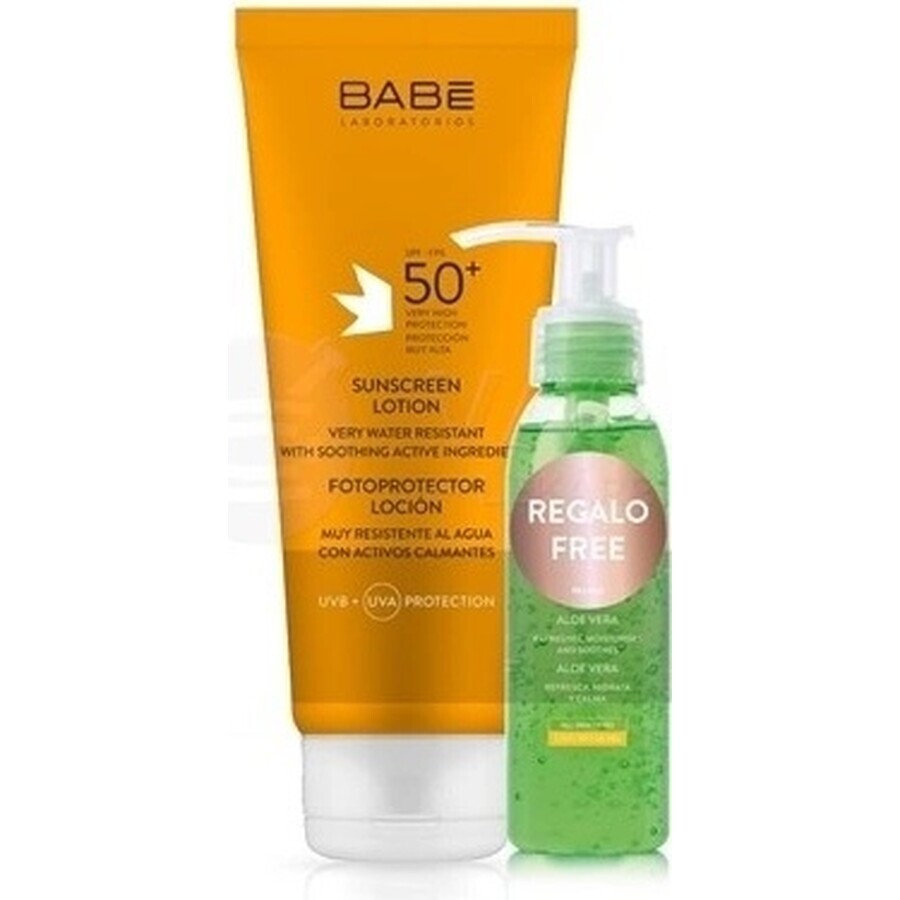 BABÉ SLNKO Sun Protection Lotion SPF50 + Aloe vera gel 1x1 pc, Sun Protection Lotion + Aloe vera gel