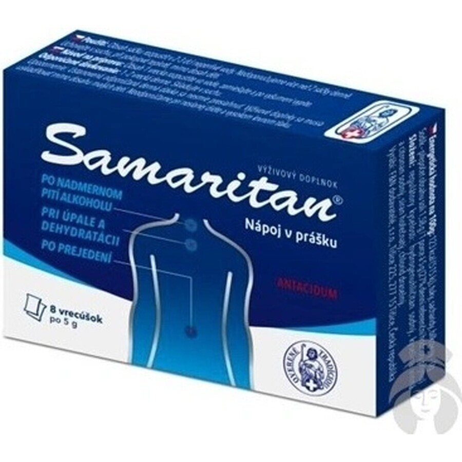 SAMARITAN cu aromă de lămâie 8×5 buc, băutură spumantă