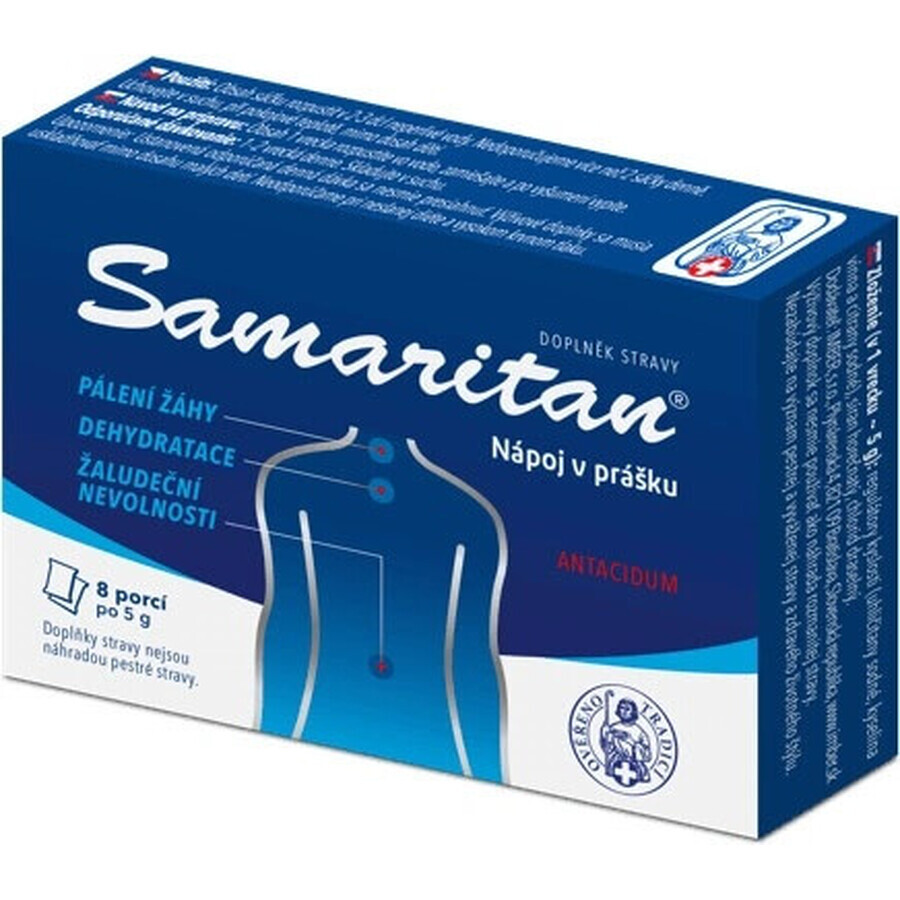 SAMARITAN cu aromă de lămâie 8×5 buc, băutură spumantă