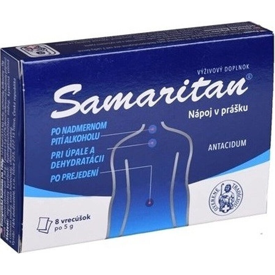 SAMARITAN cu aromă de lămâie 8×5 buc, băutură spumantă