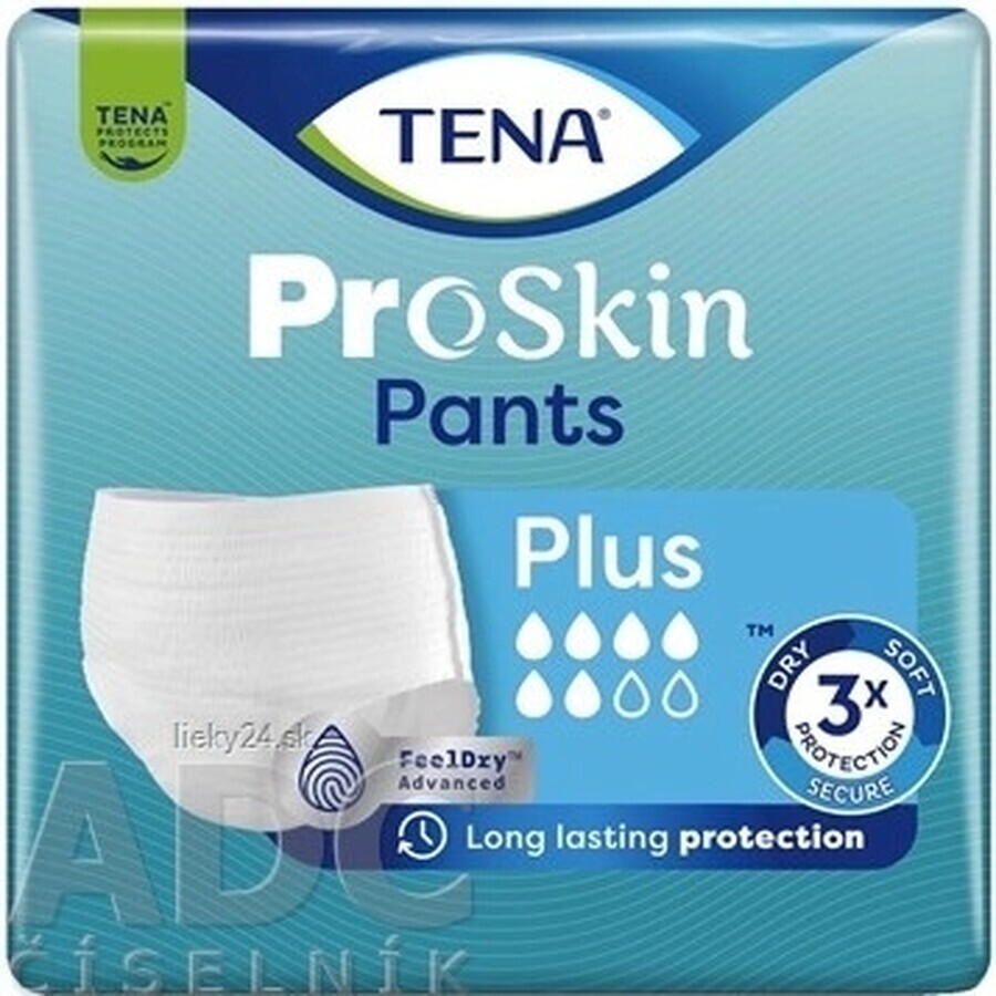 TENA PANTS PLUS EXTRA LARGE 1×12 pieces, stretch absorbent briefs, absorption 1440 ml, hip circumference 120-160 cm