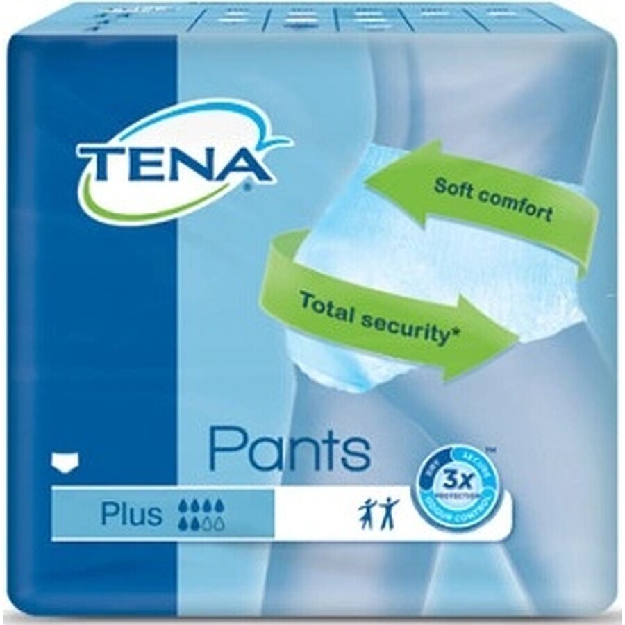 TENA PANTS PLUS EXTRA LARGE 1×12 pieces, stretch absorbent briefs, absorption 1440 ml, hip circumference 120-160 cm