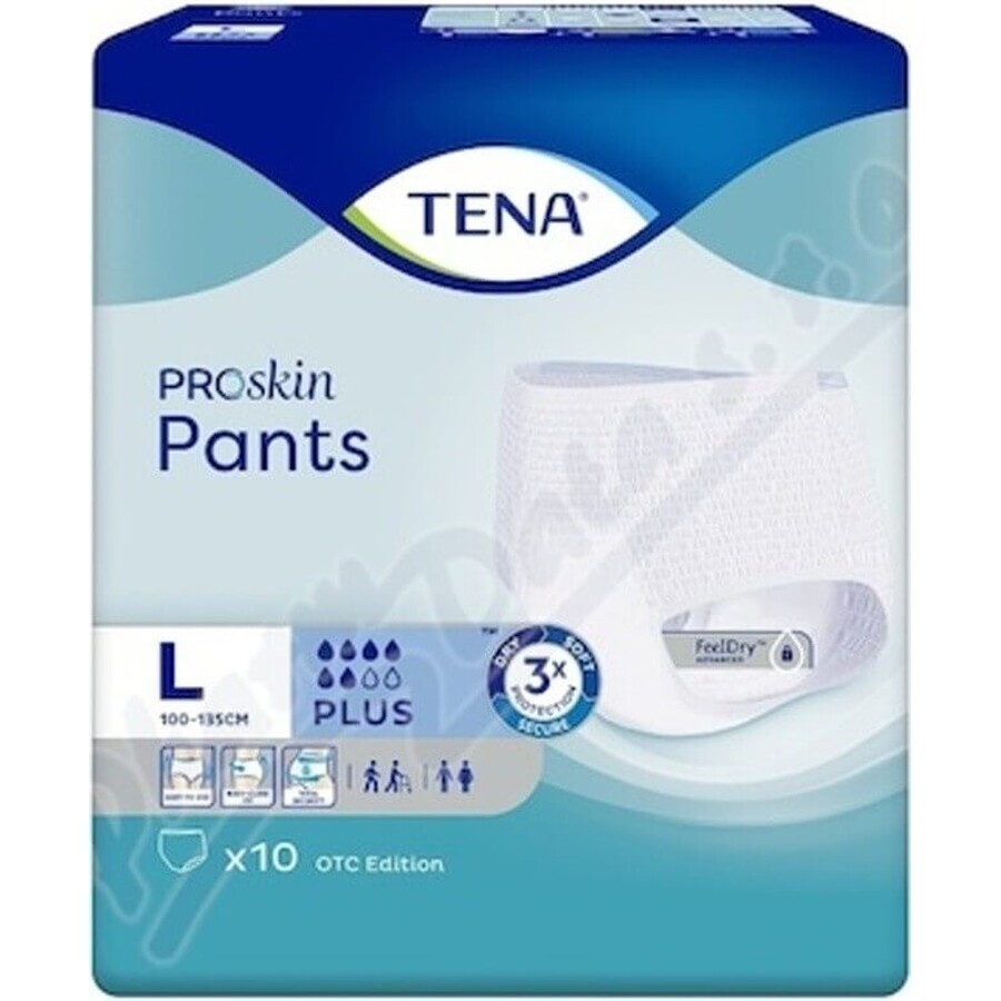 TENA PANTS PLUS EXTRA LARGE 1×12 pieces, stretch absorbent briefs, absorption 1440 ml, hip circumference 120-160 cm