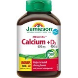 JAMIESON MEGA CAL CALCIUM + VITAMINE D3 1×120 tbl