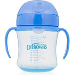 Brown's mug with soft mouthpiece 180ml from 6m blue 1×1 pc, blue mug, 6m+.