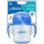 Brown's mug with soft mouthpiece 180ml from 6m blue 1×1 pc, blue mug, 6m+.