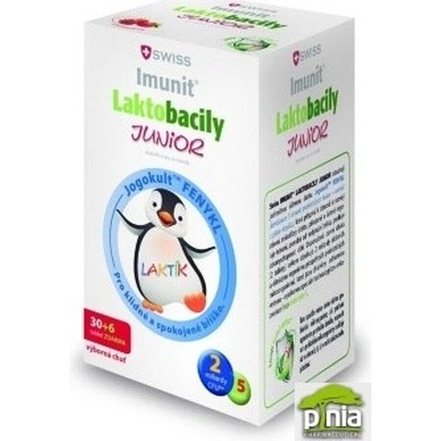 SWISS Lactobacilli JUNIOR Immunit + vitamin D3 30+6 tbl. 1×36 tbl, vitamins