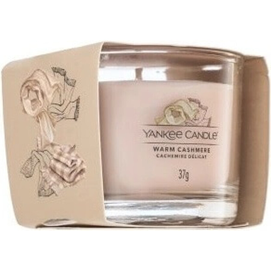 Yankee Candle - Warm Cashmere 1×37g bougie votive en verre, bougie parfumée