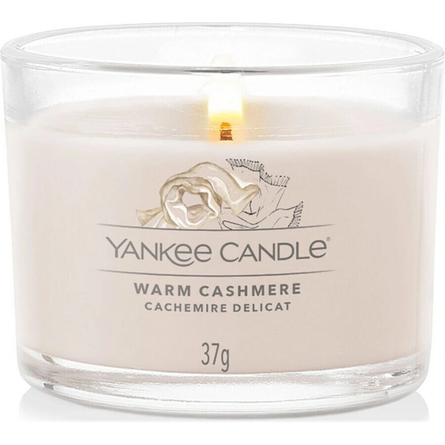 Yankee Candle - Warm Cashmere 1×37g bougie votive en verre, bougie parfumée