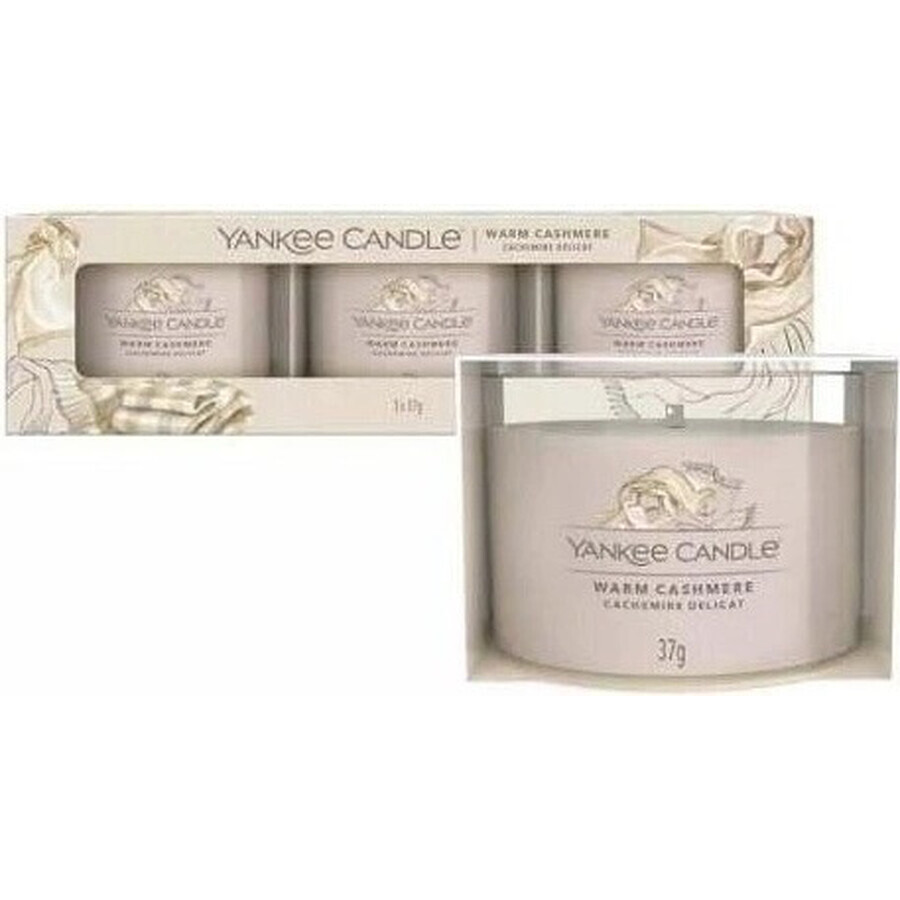 Yankee Candle - Warm Cashmere 1×37g bougie votive en verre, bougie parfumée