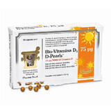 Bio-Vitamina D3 D-Pearls 75 mcg/3000 UI Vitamina D, 80 capsule molli, Pharma Nord