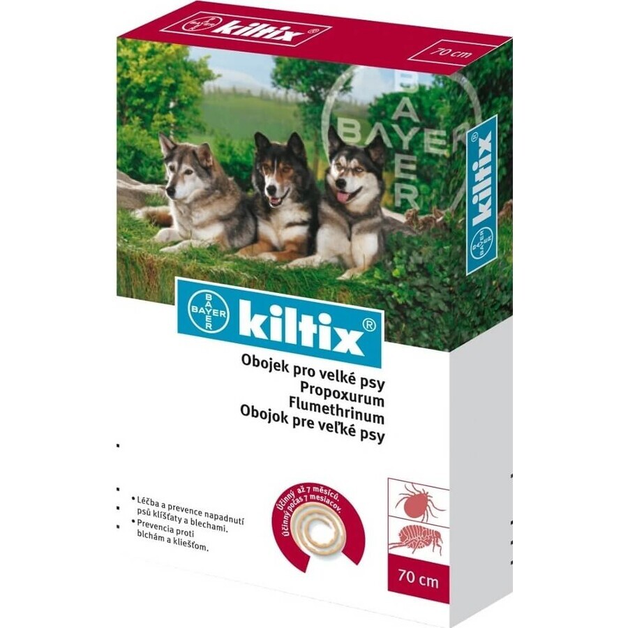 KILTIX halsband voor grote honden 1×1 stuk, antiparasietenhalsband 70 cm