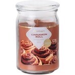 Emocio Glass bottle 93x142 mm with glass lid Scented candle Cinnamon Roll 1×1 pc, size 93 x 142 mm