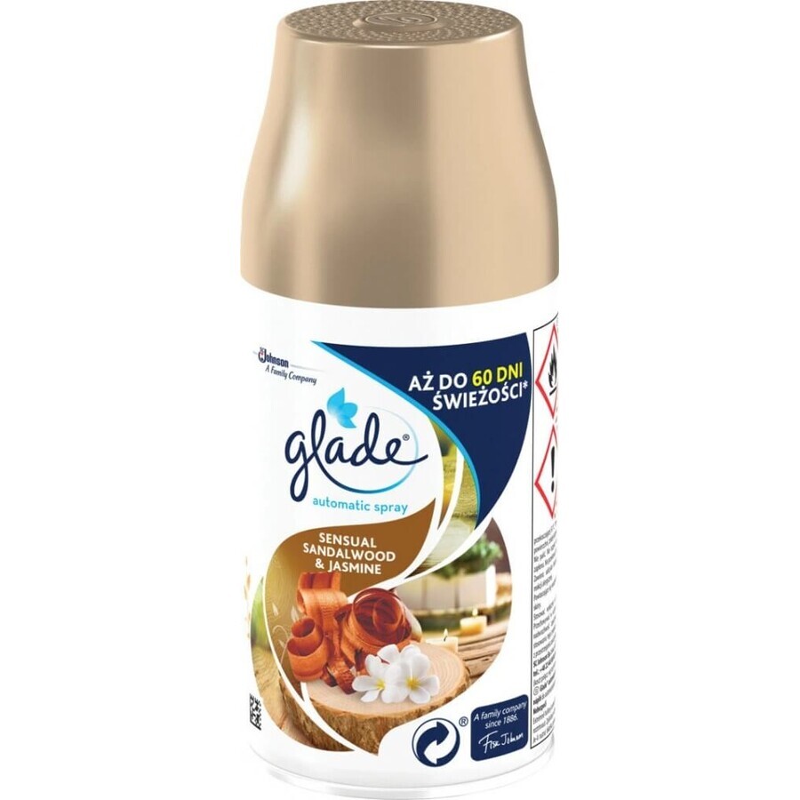 Glade spray automatique - recharge Santal 1×269 ml, recharge pour rafraîchisseur d'air