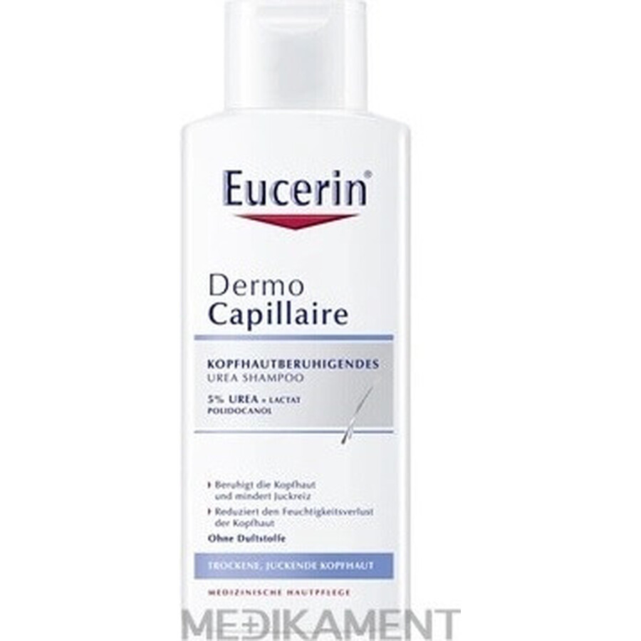 Eucerin DermoCapillaire 5% Șampon uree 1×250 ml, pentru piele uscată