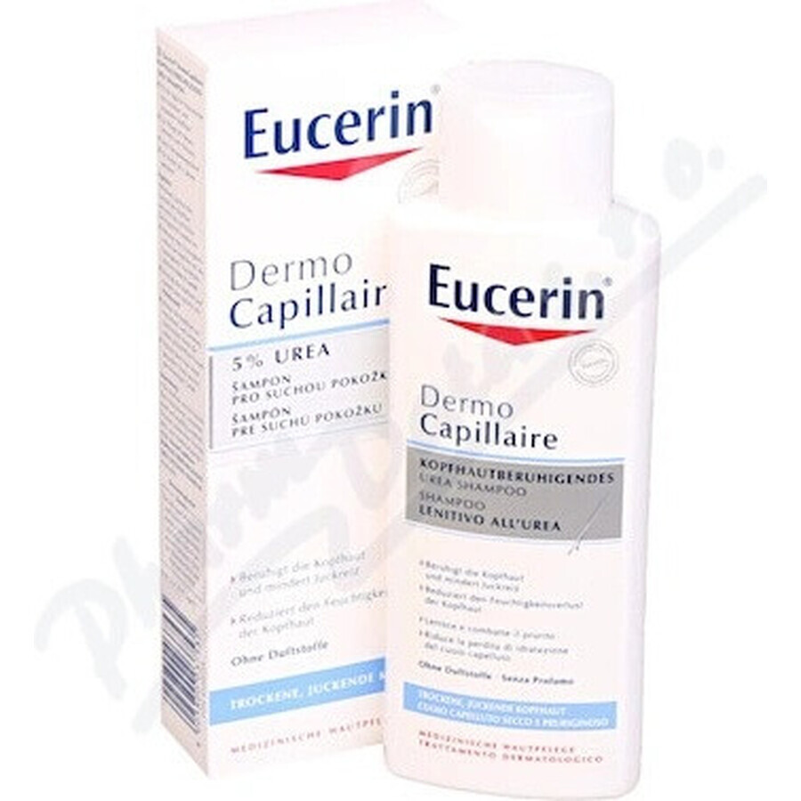 Eucerin DermoCapillaire 5% Șampon uree 1×250 ml, pentru piele uscată