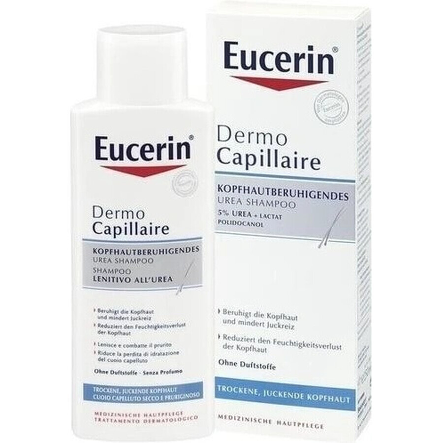 Eucerin DermoCapillaire 5% Șampon uree 1×250 ml, pentru piele uscată