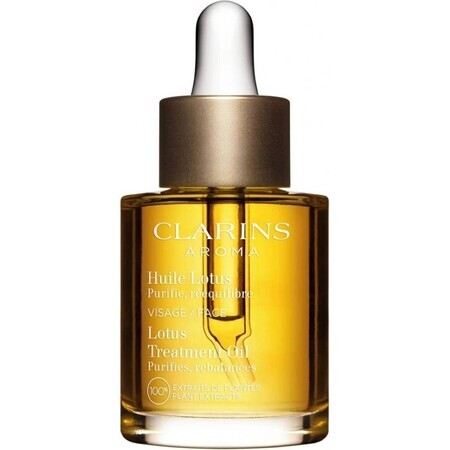 Clarins Lotus Facial Treatment Oil für Mischhaut und fettige Haut 1×30 ml, Gesichtsöl, Lotus