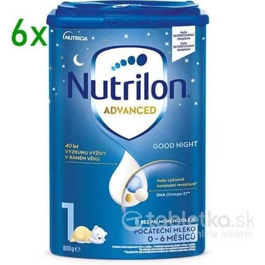 Nutrilon Advanced 1 Good Night 6×800 g, infant milk