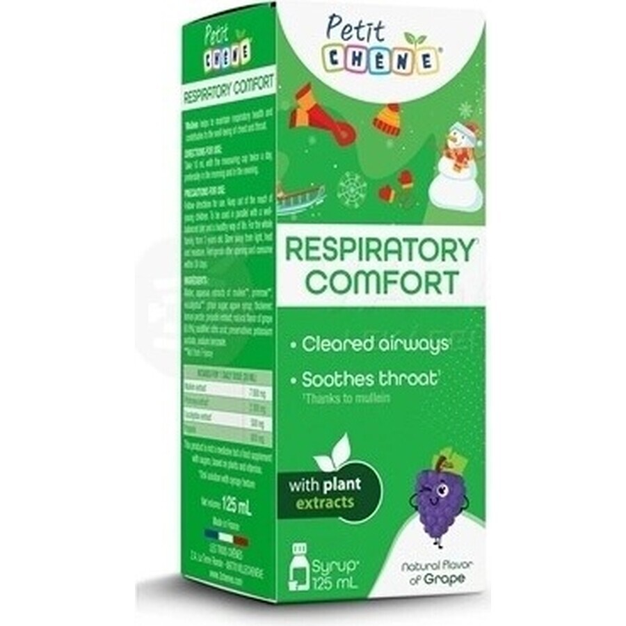 Petit Ademhalingscomfortsiroop voor kinderen 125 ml 1×125 ml 1×125 ml, siroop om de ademhaling te ondersteunen en de keel te verzachten